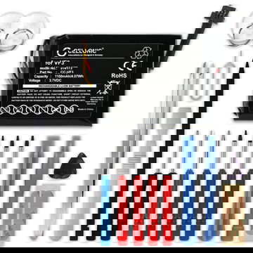 Batteria per TomTom Quanta, GO XL 330, GO XL 310, VF3F, FM68360420759, VF3 1100mAh + Set di strumenti 17pz, marca subtel, ricambi di lunga durata per navigatori