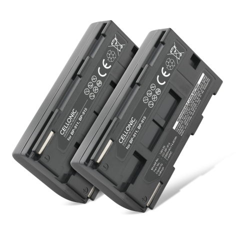 2x Batteria per Canon XL1S; XL1; G2000; G1000; XF100; XL2; XM2 BP-915 BP-945 BP-930 BP-911 BP-941 BP-927 BP-924 BP-914 (2000mAh, 7.4V) di CELLONIC