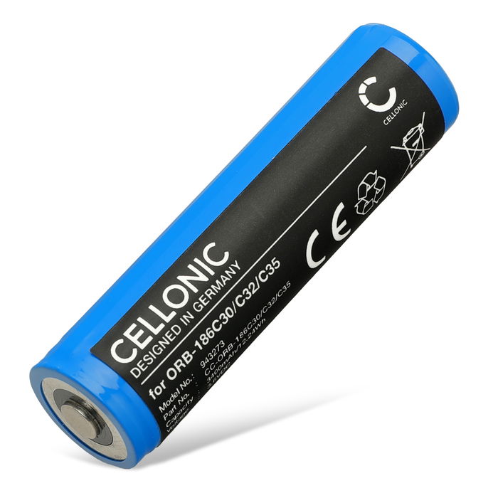 Batteria per Olight Warrior Mini 2, Mini, Perun, S2R Baton II, S30R Baton II, S30R Baton III 3400mAh marca CELLONIC