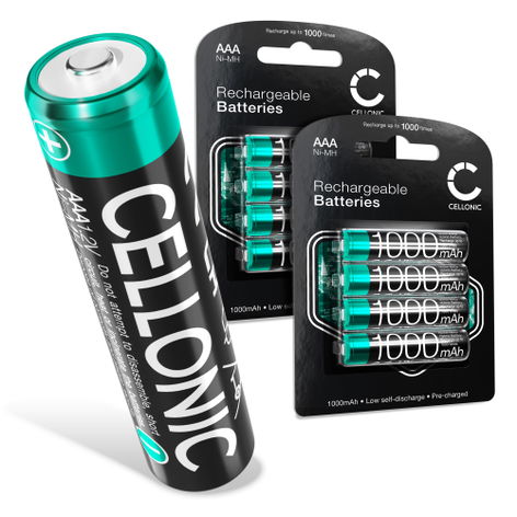 8x Batteria per Siemens Gigaset AS690, A270, AS405, E290, C530 AAA (1000mAh, 1.2V) di CELLONIC