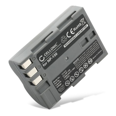 Batteria per Fuji FinePix A205S, FinePix A205S Zoom, FinePix S5 Pro NP-150 (1500mAh, 7.4V) marca CELLONIC