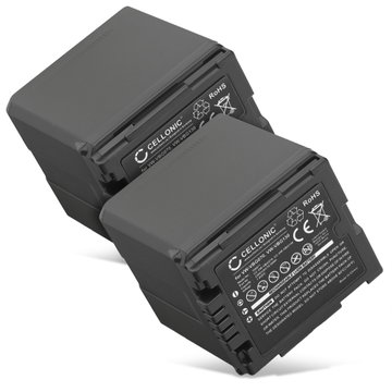 2x Batteria per Panasonic HDC-SD200 SD707 SD700 SD600 HDC-HS9 HDC-SDT750 HDC-TM700 NV-GS500 VW-VBG070 VW-VBG130 VW-VBG260 (2200mAh, 7.4V) marca CELLONIC