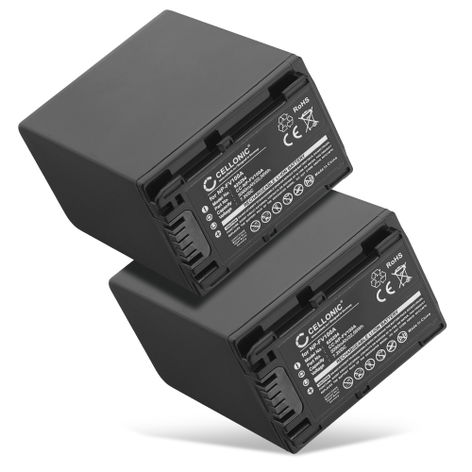 2x Batteria per Sony AX53 4K HANDYCAM FDR-AX53; DCR-PJ5; DCR-SR15 NP-FV70A NP-FV50A NP-FV30 NP-FV90 NP-FV100A (3090mAh, 7.2V) di CELLONIC