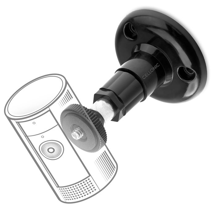 Supporto da parete con filetto da 1/4" per Arlo, Ring, Blink, Eufy, Reolink, Wyze, Zumimall – staffa per telecamera di sorveglianza per interno ed esterno