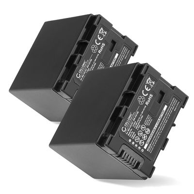 2x Battery for JVC GZ-HM650 GZ-MG750 GZ-MS110 GZ-MS210 GZ-MS215 GZ-MS216 BN-VG107 -VG108 -VG114 -VG121 (4450mAh, 3.7V) from CELLONIC