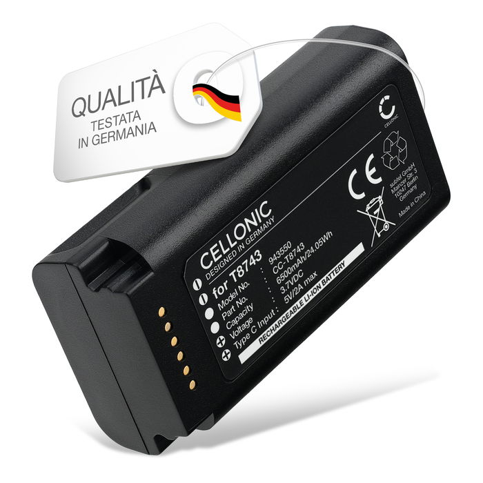 Batteria per Eufy Video Doorbell E340, T8743 T8743 (6500mAh, 3.7V) di CELLONIC