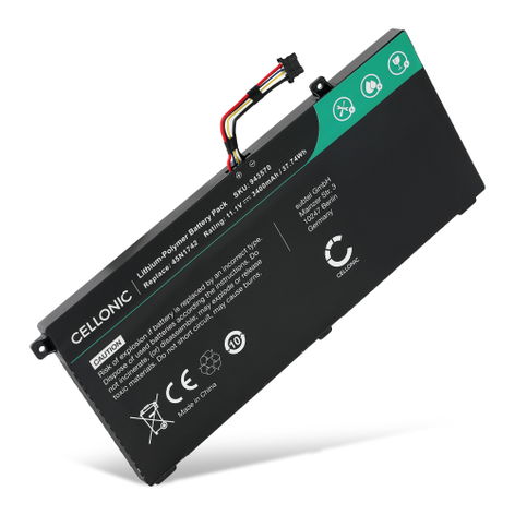 Batteria per Lenovo ThinkPad T560, T550, W550, W550s 45N1741 (3400mAh, 11.1V) di CELLONIC