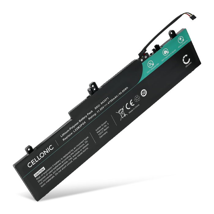 Batteria per Lenovo ThinkPad E16 Gen 2, E14 Gen 6, E16 Gen 1, E14 Gen 5 L22M3PG4 (4750mAh, 11.55V) di CELLONIC