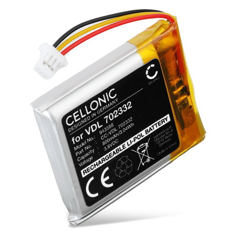 Battery for JBL Tune 720BT, 760BT VDL 702332 (800mAh, 3.8V) from CELLONIC
