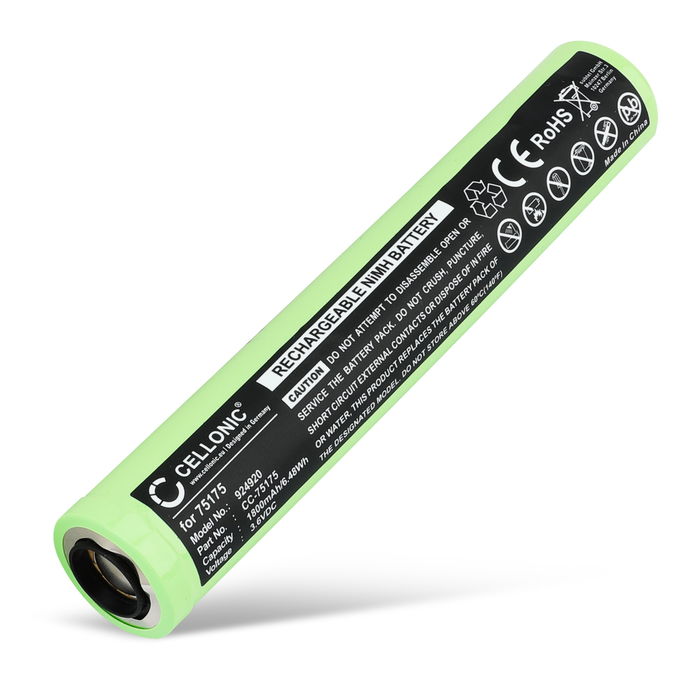 Battery for Streamlight Stinger, 75301, 76000, 75300, 75309, 75305, 75308, 76600, 75302, 75311 NiMH 3.6V (1800mAh, 3.6V) by CELLONIC