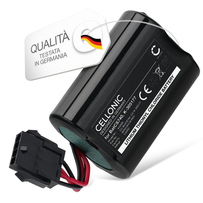 Batteria per Visonic MCS-730, SR740, MCS-740 PowerMax Siren, wireless siren, MCS720B, SR720B - BatCS740 (8000mAh) batteria di ricambio