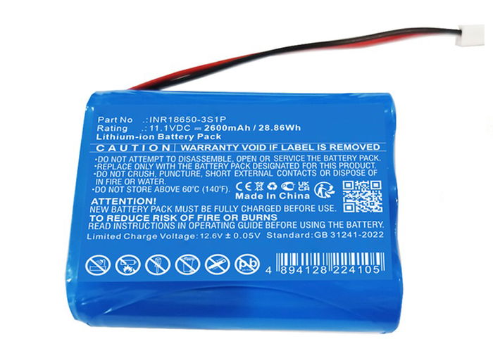 Batteria per Capillus 272 INR18650-3S1P (2600mAh, 11.1V) di CELLONIC