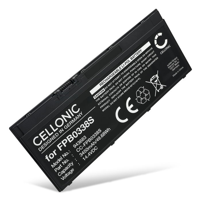 Batteria per portatile Fujitsu LifeBook E5510, U749, E5411, T937, Lifebook U7410, E559, U7510, U748, E558, U758, T939 Fujitsu FPB0338S, CP721834-01, CP734928-01 ricambio per laptop 3450mAh 14.4V 