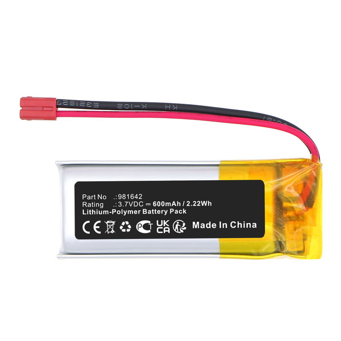 Batteria per Somfy 5121348B, Nina IO 1805251 Touch Display-Steuerung 5121348B, Somfy Nina IO 1805251 Touch Display-Steuerung (600mAh, 3.7V) di CELLONIC