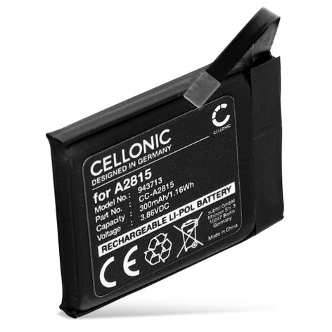 Batteria per smartwatch e fitness tracker Apple Watch Series S8 45mm A2815 (300mAh, 3.86V) di CELLONIC