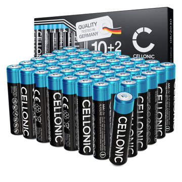 48x CELLONIC 1.5V Alkaline Pile AAA – Batterie AAA 1250mAh LR03, Micro, MN2400 usa e getta per telecomandi, luci LED, giocattoli, piccoli dispositivi elettronici e altro