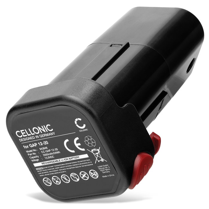Batteria per Güde Regenfasspumpe, Cordless Rainwater Recovery Pump, Regenfasspumpe RFP 12-201-04, RFP 12-201-04 GAP 12-20 (2000mAh, 12V) di CELLONIC