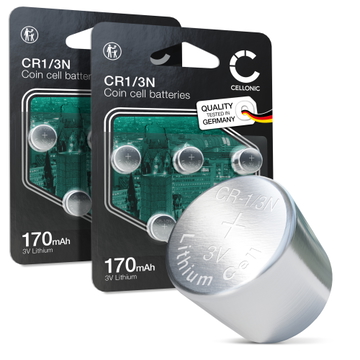 10x CR1/3N Button Cell 3V 170mAh from CELLONIC