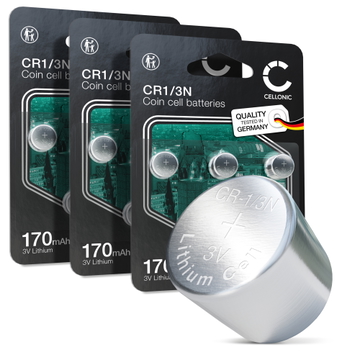 15x CR1/3N Button Cell 3V 170mAh from CELLONIC