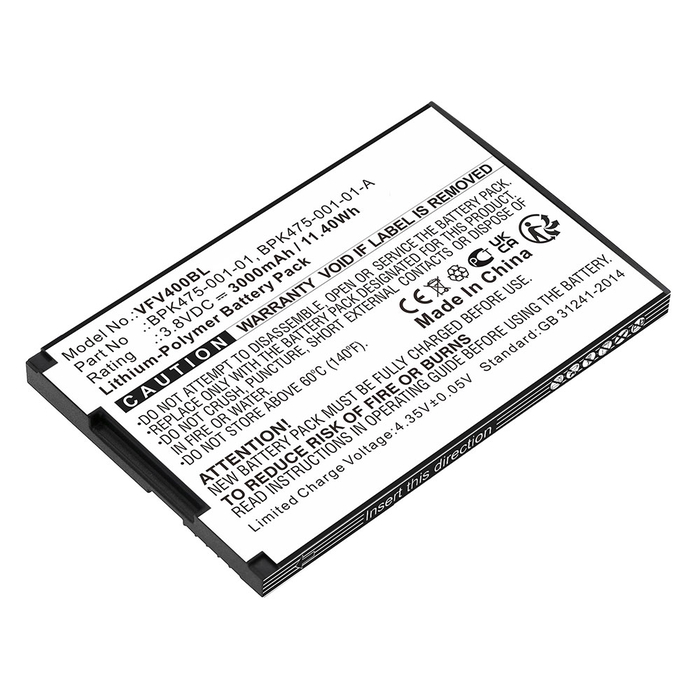 Batteria di ricambio BPK475-001-01 per POS Verifone V400m Plus 4G Adyen V400m Affidabile sostituzione da 3000mAh per terminale di pagamento